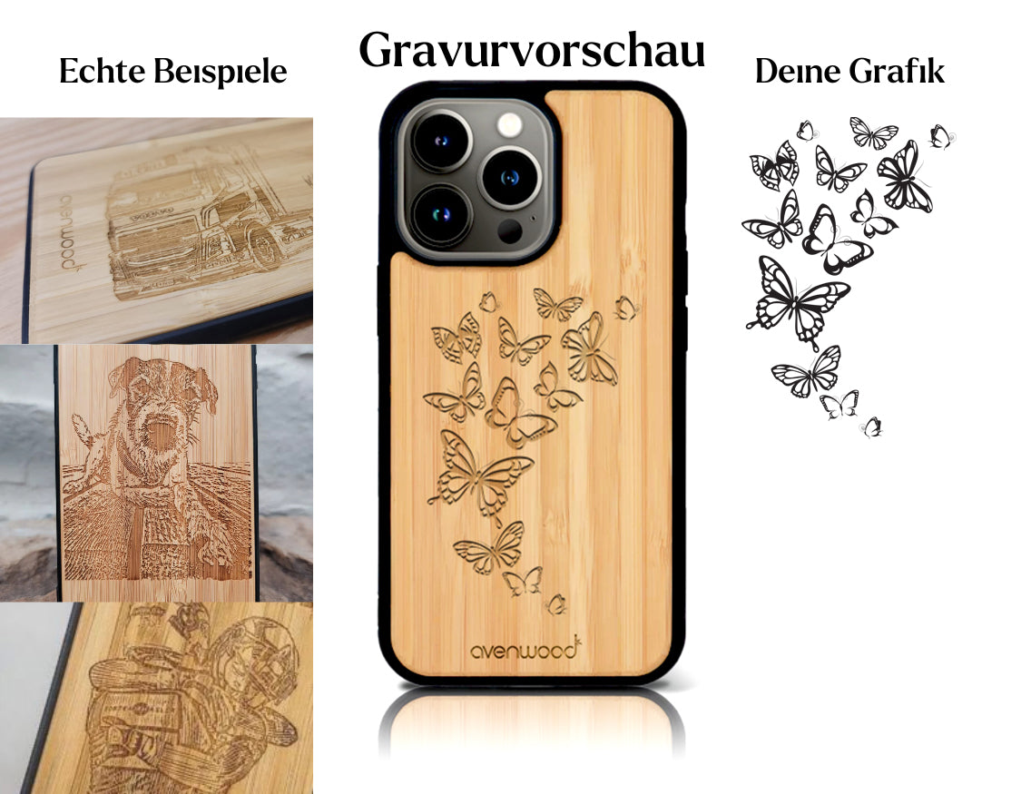 INDIVIDUELL iPhone 13 Pro Bambus-Kunststoff